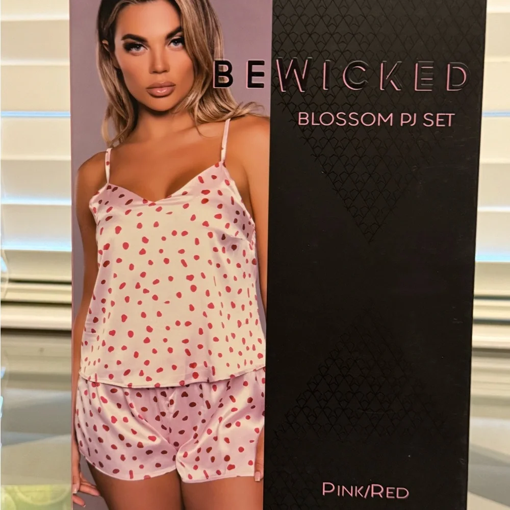 BeWicked Pink and Red Blossom PJ Set - Picture 7 of 12